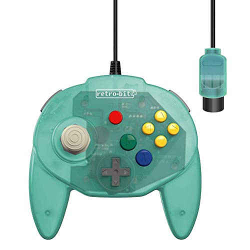RetroBit Tribute 64 Wired N64 Controller for Nintendo 64  Original Port  Sea Salt Ice Cream