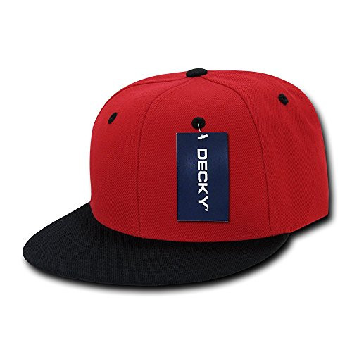 DECKY 2Tone Flat Bill Snapbacks Red/Black