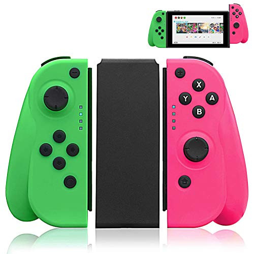 GEEMEE Wireless Controller for Nintendo Switch/Switch Lite Switch Bluetooth Controller Gamepad Joypad Joystick Compatible with Nintendo Switch Console as a JoyCon Controller ReplacementGreen/Pink