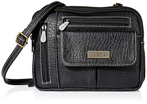 MultiSac Zippy Triple Compartment Crossbody Bag BlackAustin