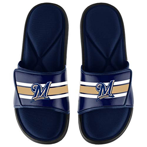 MLB Milwaukee Brewers Mens SMU Big Logo Foam SLIDESMU Big Logo Foam Slide Team Color S
