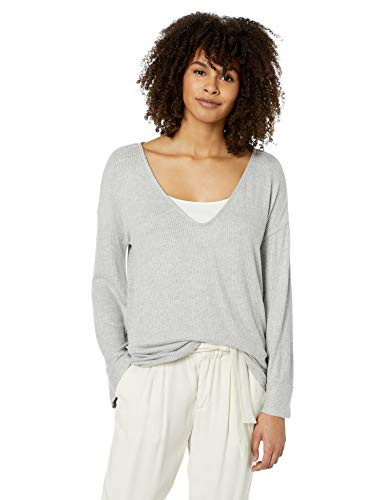 BB Dakota Junior s Sunday Morning Brushed Rib vNeck Tunic Heather Grey Extra Small