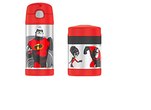 Thermos Incredibles 12 oz Funtainer Bottle and 10 oz Food Jar Set  Red