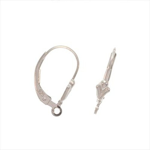 Beadaholique Sterling Earrings Lever Backs with Fleur De LYS Silver