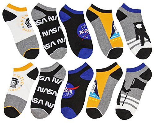 Buzz Aldrin NASA Themed NoShow Ankle Socks 5 Pair Set