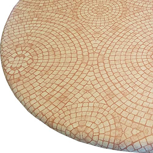 Extra Large Fitted Tablecloth Table Cover Tablecover Roundstone  Terra Cotta