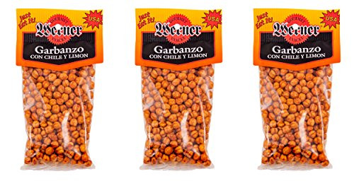 Gourmet Garbanzo Con Chile Y Limon  6 Oz  Bag Pack of 3  Garbanzo with Chili and Lime