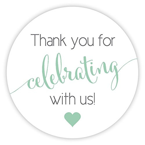Thanks for Celebrating with Us Stickers Wedding and Even Favor Labels 362GM