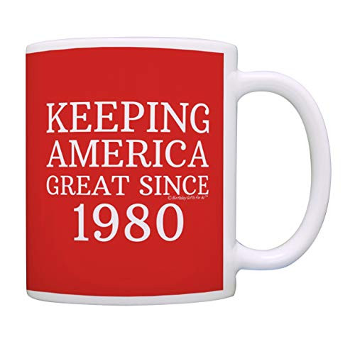 40th Birthday Gifts for All Keeping America Great Since 1980 Cup Gift 40th Coffee Mug Tea Cup Red