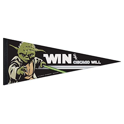 Bek Brands Baseball Teams Special Collector s Flag Banner Pennant with Yoda Chewbacca Darth Vader 12 x 30 in Chicago White Sox Yoda