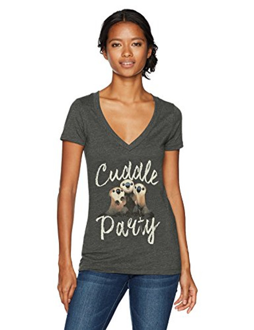 Disney Women s Pixar Finding Dory Otter Cuddle Party VNeck Graphic TShirt Charcoal Heather L Disney Women s Pixar Finding Dory Otter Cuddle Party VNeck Graphic TShirt Charcoal Heather L