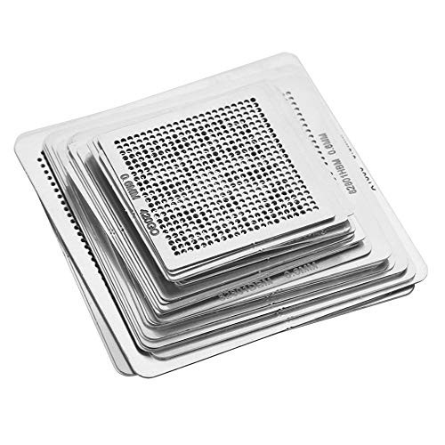 33PCS Universal High Precision BGA Reballing Stencils Rework Station Steel Template Mesh Directly Heat Set Kit for iPhone CPU Repair Tools
