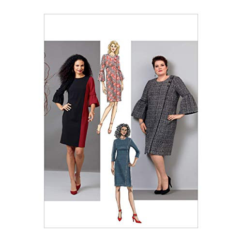 Butterick Patterns Women s Knee Length Dress Sewing Patterns 18W20W22W24W White