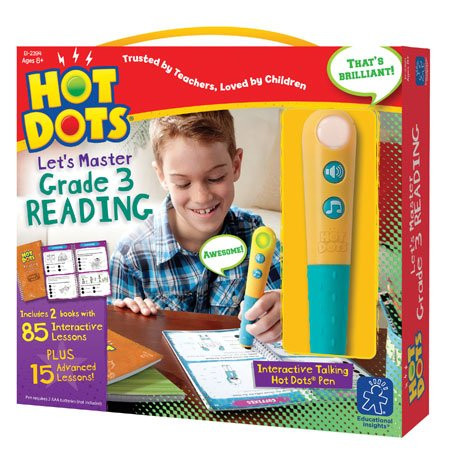 Educational Insights Hot Dots Let s Master 3rd Grade Reading Set Homeschool  School Readiness Learning Workbooks 2 Books  Interactive Pen 100 Math Lessons Ages 8