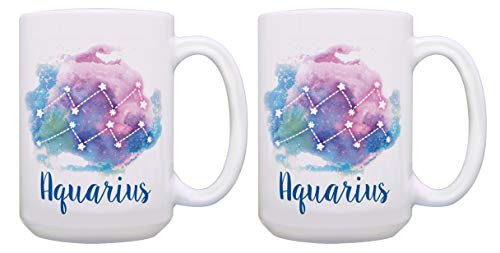 Aquarius Mug Set Aquarius Constellation Mug Star Sign 2 Pack Gift 15oz Coffee Mugs Tea Cups Nebula Aquarius Mug Set Aquarius Constellation Mug Star Sign 2 Pack Gift 15oz Coffee Mugs Tea Cups Nebula