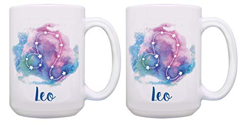Leo Mug Set Leo Constellation Mug Lion Star Sign Mug 2 Pack Gift 15oz Coffee Mugs Cups Nebula Leo Mug Set Leo Constellation Mug Lion Star Sign Mug 2 Pack Gift 15oz Coffee Mugs Cups Nebula