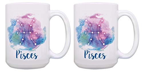 Pisces Mug Set Pisces Constellation Mug Star Sign 2 Pack Gift 15oz Coffee Mugs Tea Cups Nebula Pisces Mug Set Pisces Constellation Mug Star Sign 2 Pack Gift 15oz Coffee Mugs Tea Cups Nebula