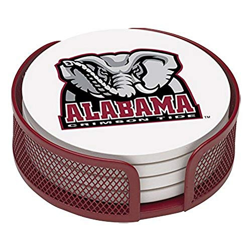 Thirstystone Stoneware Drink Coaster Set with Holder University of Alabama