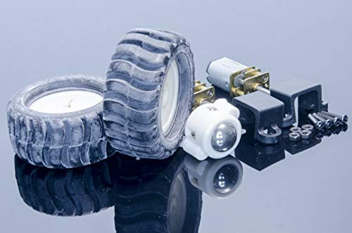 ACROBOTIC DIY Robot Kit ~ N20 Micro Metal Gearmotor 100 RPM  Mounting Bracket  Wheels for Arduino Raspberry Pi ESP8266 Robot Gear Motor MiniQ