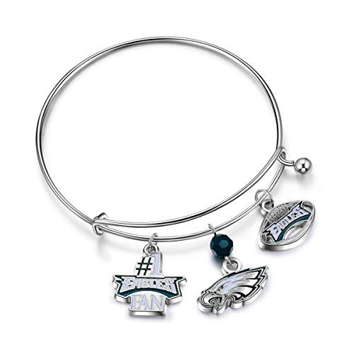 NFL Philadelphia Eagles Three Charm Logo Bracelet
