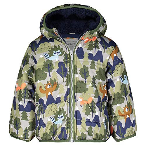 Carter s Baby Boys  Adventure Bubble Jacket Forest/Animals 12MO