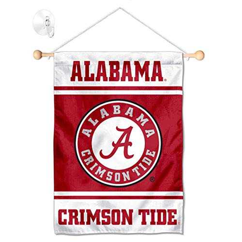 College Flags  Banners Co  Alabama Crimson Tide Window Wall Banner Hanging Flag with Suction Cup