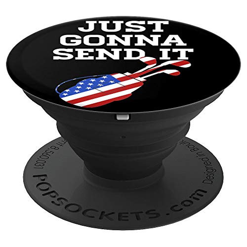 Just Gonna Send It American Flag Golf Bag Popsocket  Golfer PopSockets Grip and Stand for Phones and Tablets