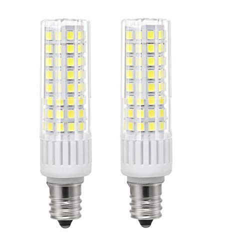 E12 LED Bulbs, 7W LED Candelabra Bulb 75 Watt Equivalent, 975LM Decorative Candle Base E12 Corn Non-Dimmable LED Chandelier Bulbs, Daylight White 6000K LED Lamp, Pack of 2
