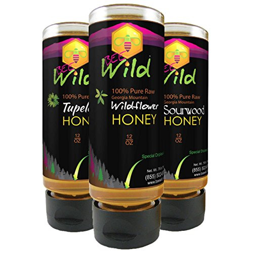 Bee Wild formerly Organic Mountains Honey Connoisseur s Tasting Set  Sourwood Wildflower Tupelo