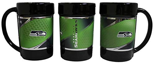 Seahawks 15 oz Ceramic Coffee Mug with Metallic Graphics 19