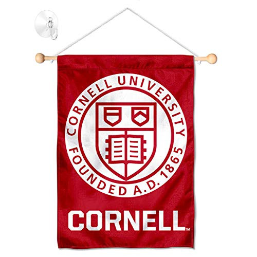 College Flags  Banners Co  Cornell Big Red Window Wall Banner Hanging Flag with Suction Cup