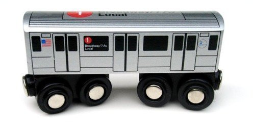 Munipals NYC Subway 1 Car Toy Train Wooden Railway Compatible