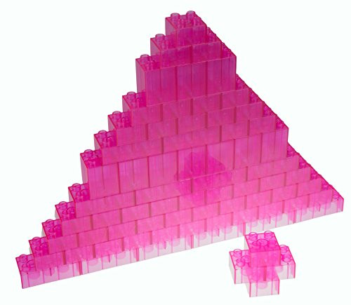 Strictly Briks Classic Big Briks Building Brick Set 100% Compatible with All Major Brands | 3 Large Block Sizes for Ages 3+ | Premium Clear Magenta Building Bricks | 84 Pieces
