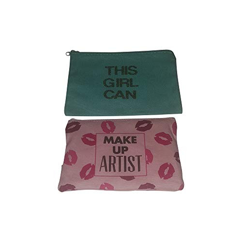 This Girl Can/Make Up Artist Cosmetic Bags Travel Makeup Bags with Zipper