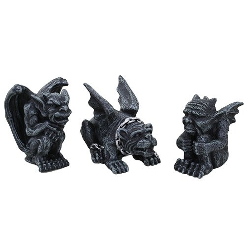 PTC 2 75 Inch Miniature Gargoyles Statue Figurines Set of Three