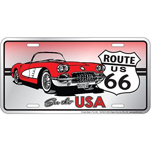 Signs 4 Fun SLR6CC 66 See The USA Corvette License Plate