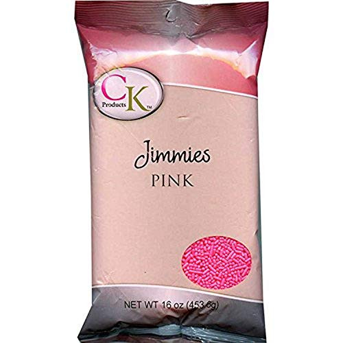 CK Products 16 Ounce Jimmies/Sprinkles Bag Pink