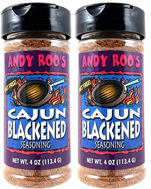 Andy Roo s No Salt No MSG Cajun Blackened Seasoning 4 Ounce Shaker Pack of 2 Andy Roo s No Salt No MSG Cajun Blackened Seasoning 4 Ounce Shaker Pack of 2