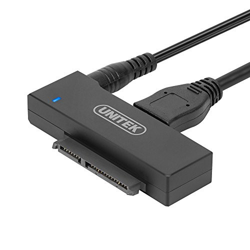 Unitek SATA to USB 3.0, SATA III Cable Hard Drive Adapter Converter for Universal 2.5/3.5 SATA HDD/SSD Hard Drive Disk and SATA Optical Drive, Include 12V/2A Power Adapter