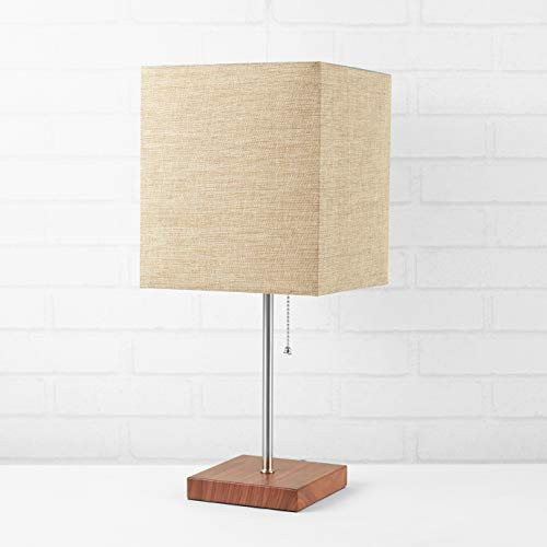 Urban Shop 784857777079 Fabric Burlap Shade Metallic Base Lamp