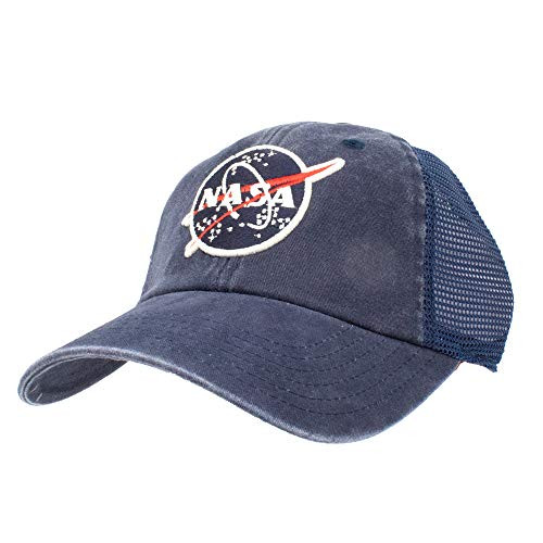 American Needle Raglan Bones Mesh Dad Hat NASA Navy 41150ANASA