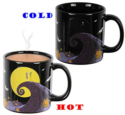 Disney The Nightmare Before Christmas Moon Scene Heat Reactive Color Changing 20 OZ  Tea Coffee Mug