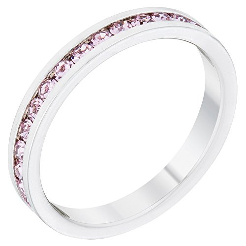 Kate Bissett Stylish Birthstone Stackables Swarovski Crystal Lavender June Size 7