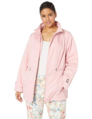 Details Women s Plus Size Zip Front Hooded Jacket Mallorca Pink 2X