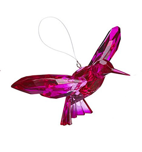 Ganz Crystal Expressions Ornament  Hanging TwoToned Hummingbirds Hot Pink/Pink
