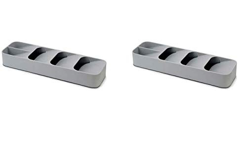 Joseph Joseph DrawerStore Kitchen Drawer Organizer Tray for Cutlery Silverware Sets CutlerySmall Set of 2