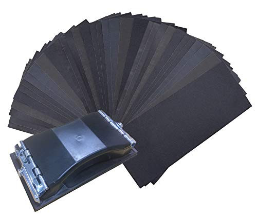 Sandpaper 42 Pcs Wet Dry Sandpaper 120 to 3000 Assorted Grit Sand Paper Abrasive Variety Pack Sanding Paper Sheets for Automotive Car Wood Metal Plastic Glass Polishing Finishing 9x3 6 Inch 42 Pcs