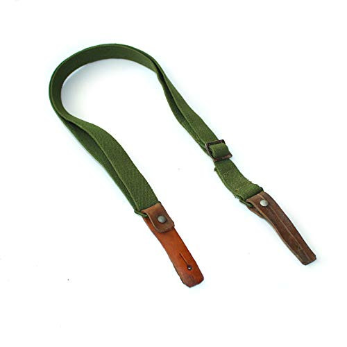 Original Surplus Green Color Chinese Type 56 Sling SKS Shoulder Strap Wide Leather Ends Wide Style