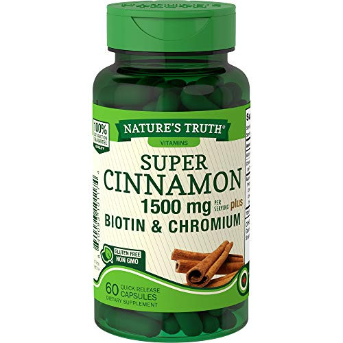 Nature s Truth Cinnamon with Biotin and Chromium Capsules 60 Count