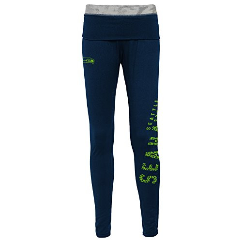NFL Junior Girls Elastic Heart Legging Seattle Seahawks Dark Navy XL1517 NFL Junior Girls Elastic Heart Legging Seattle Seahawks Dark Navy XL1517